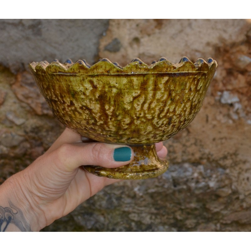 COUPE DENTELEE SUR PIED TAMEGROUTE - VERT | Maison Coeur