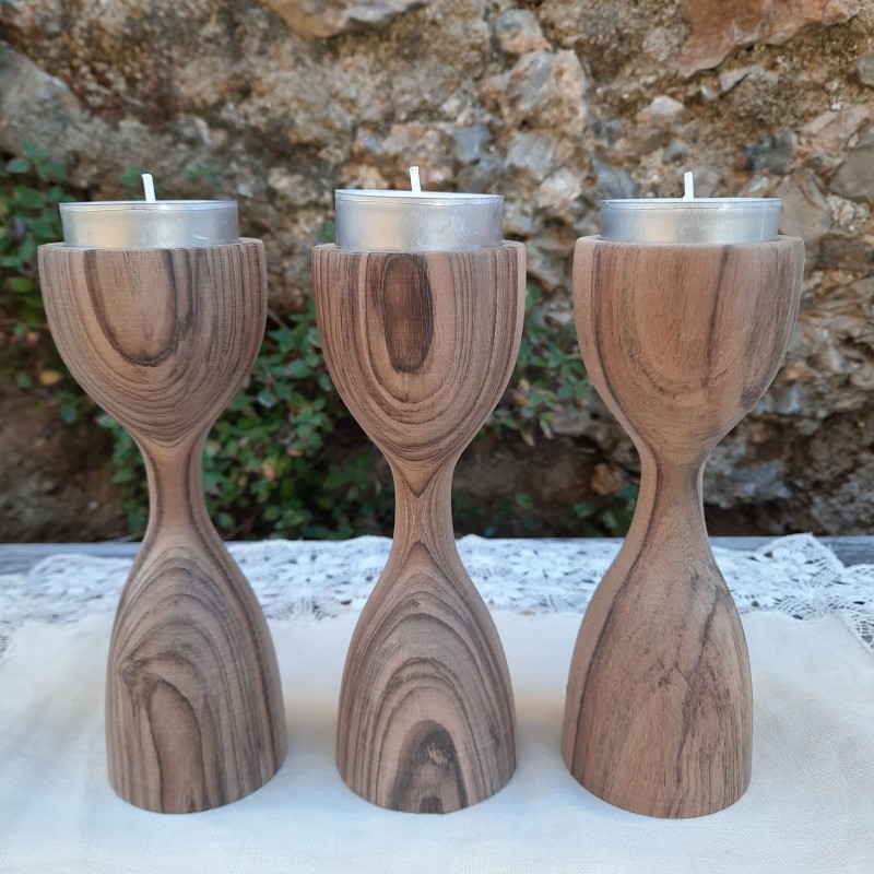 bougeoirs en bois