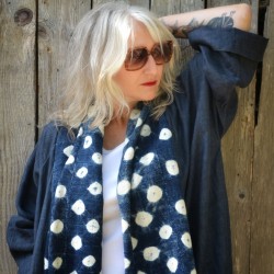 echarpe bogolan indigo