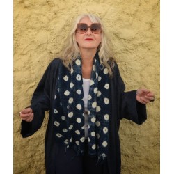 chèche bogolan indigo